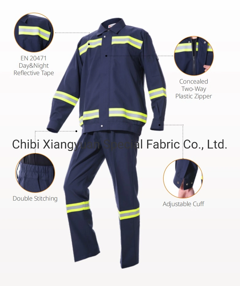 Clothing with 100% Cotton Fabric for Workwear Suit with Fr Anti-Static and Flame Retardant Protective for Industry/Hotel/Fireman