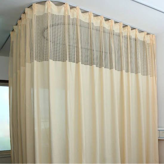 Nfpa 701 Inherent Flame Resistant 100% Polyester Medical Mesh Knitting Curtain Fabric