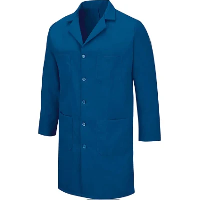 Professional Long Sleeve Men′s Unisex Customized Fr Mens Fr Concealed Snap-Front Lab Coat
